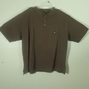 Men's Brown Short-sleeved work Shirt